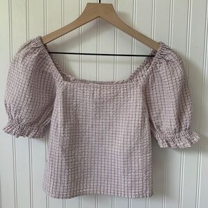 Madewell lavender puff sleeve top